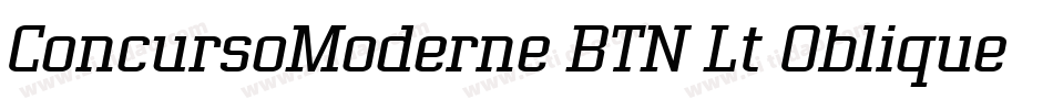 ConcursoModerne BTN Lt Oblique字体转换